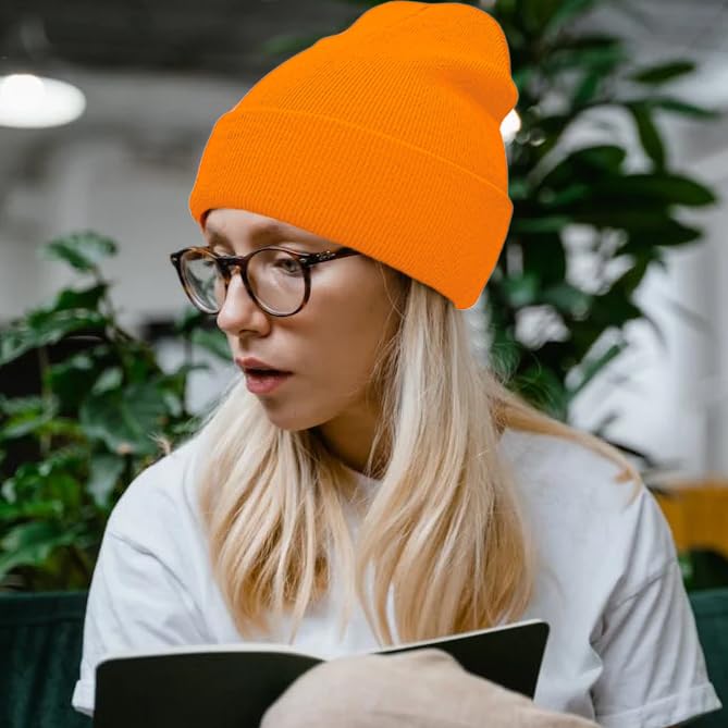 Image of Rosoz Unisex Beanie Winter Knitted Skull Cuffed Soft Warm Hat for Men /Women Slouchy Ski Watch Cap