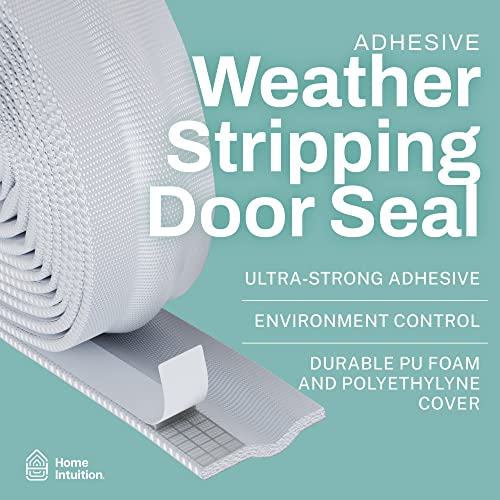396 Inch Weather Stripping Window Door Seal Strip 33 Feet Self Stick Weatherstrip Gap Draft Blocker, White #TOP1