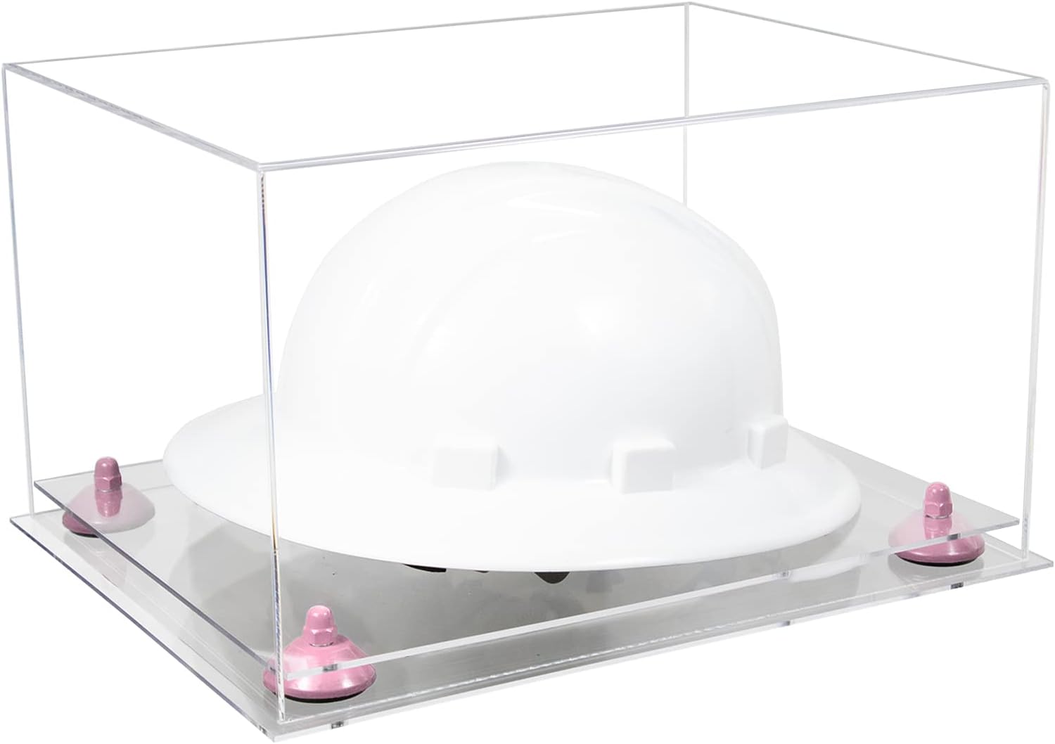 Better Display Cases Acrylic Large Helmet Hard Hat Display Case with Clear Case
