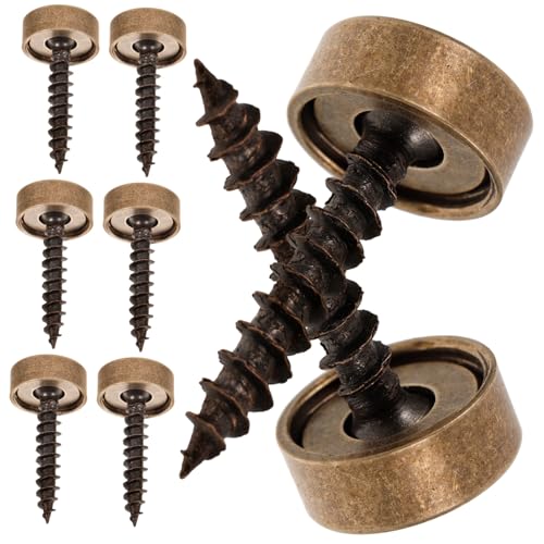 8 tornillos autoperforantes decorativos con tapa en latón miniatura 1