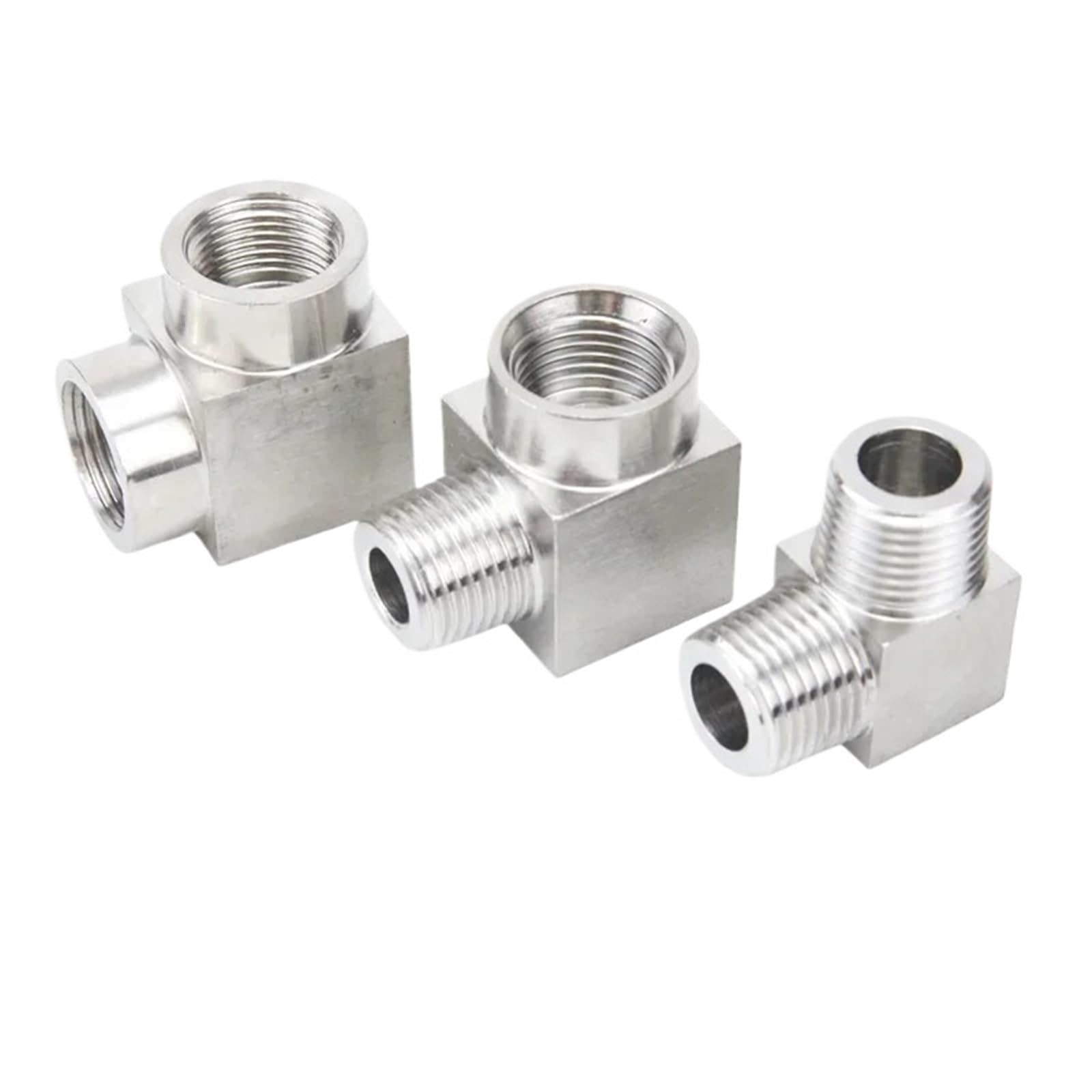 1 pezzo ad alta pressione M10-M22 1/8", 1/4", 3/8", 1/2", 3/4", 1" BSPT NPT maschio femmina a gomito in acciaio inox 304 (femmina a maschio, BSP, M20 x 1,5 mm)
