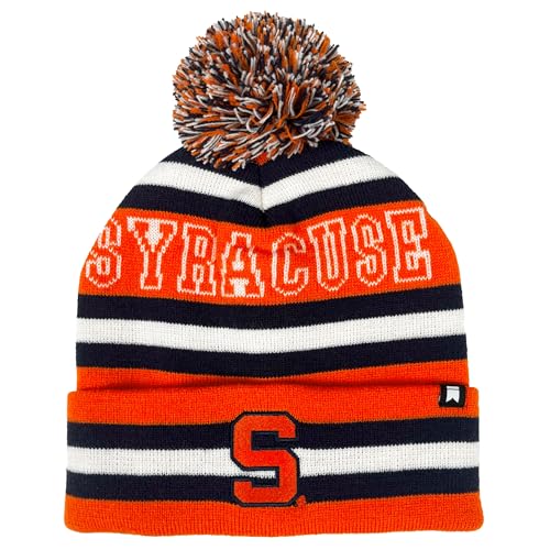 Syracuse University Block Stripes Knit Beanie with Pom