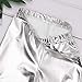 TAIKMD Girls Kids Shiny Metallic Dance Fashion Leggings Tights Loose Fit for Modern Hip Hop Street Dancewear (US, Age, 5 Years, Silver)