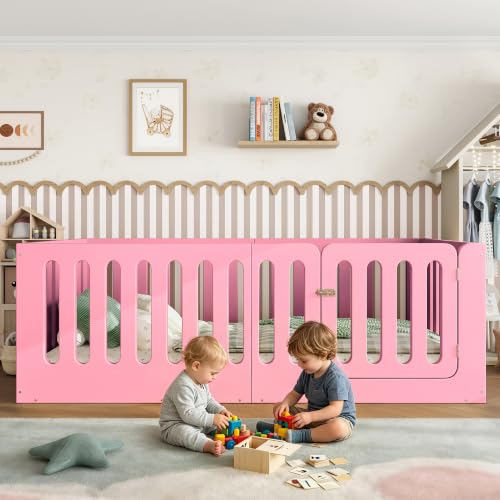 Image of Bellemave Twin Montessori Floor Bed Frame,Pink