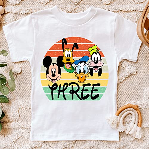 Three birthday shirt Mickey third birthday shirt magical kingdom birthday outfit Mickey duck 3rd birthday shirt top2
