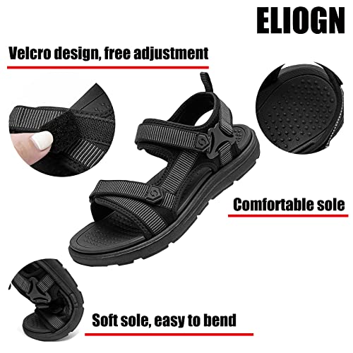 Eliogn Men's Sports Sandals Arch Support Open Toe Trail Outdoor Hiking Sandals Beach Sandals Summer Water Shoes3