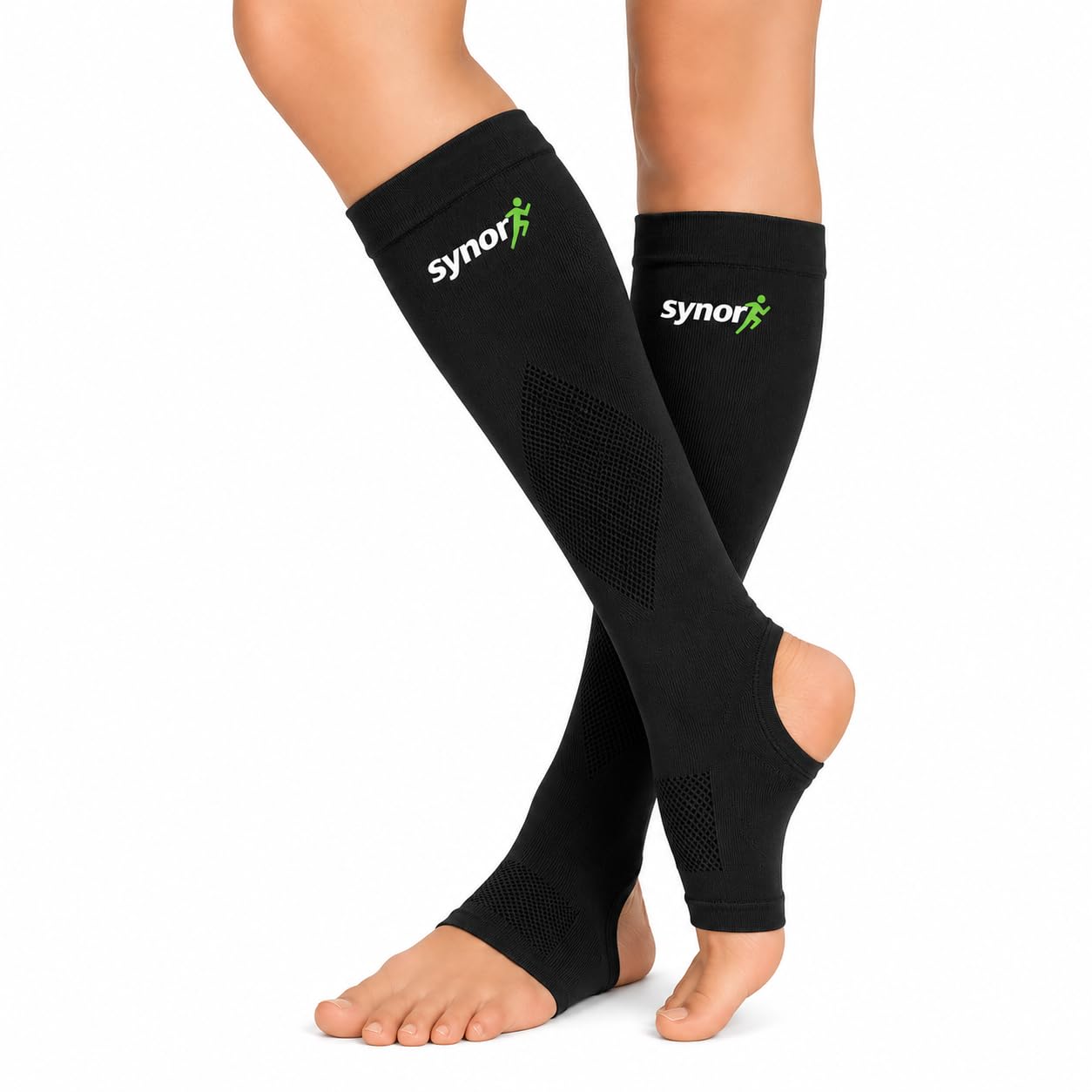 Men's Universal Below Knee Compression Stockings for Leg Support, Graduated Compression Socks for Medical Compression Socks for Blood Circulation, Swelling, Leg Pain, Travel & Daily Support-image-20
