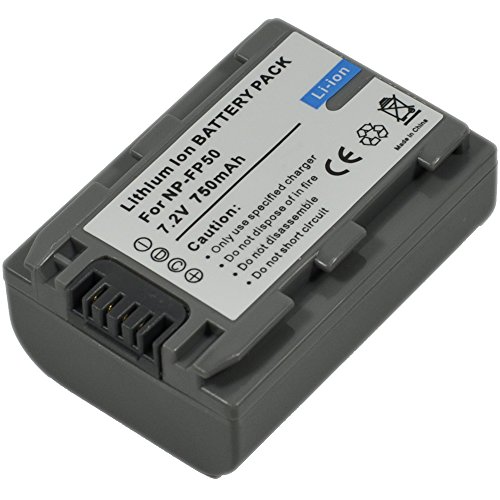 Batería NP-FP50 recargable compatible con Sony NP-FP70 NP-FP30 DVD92