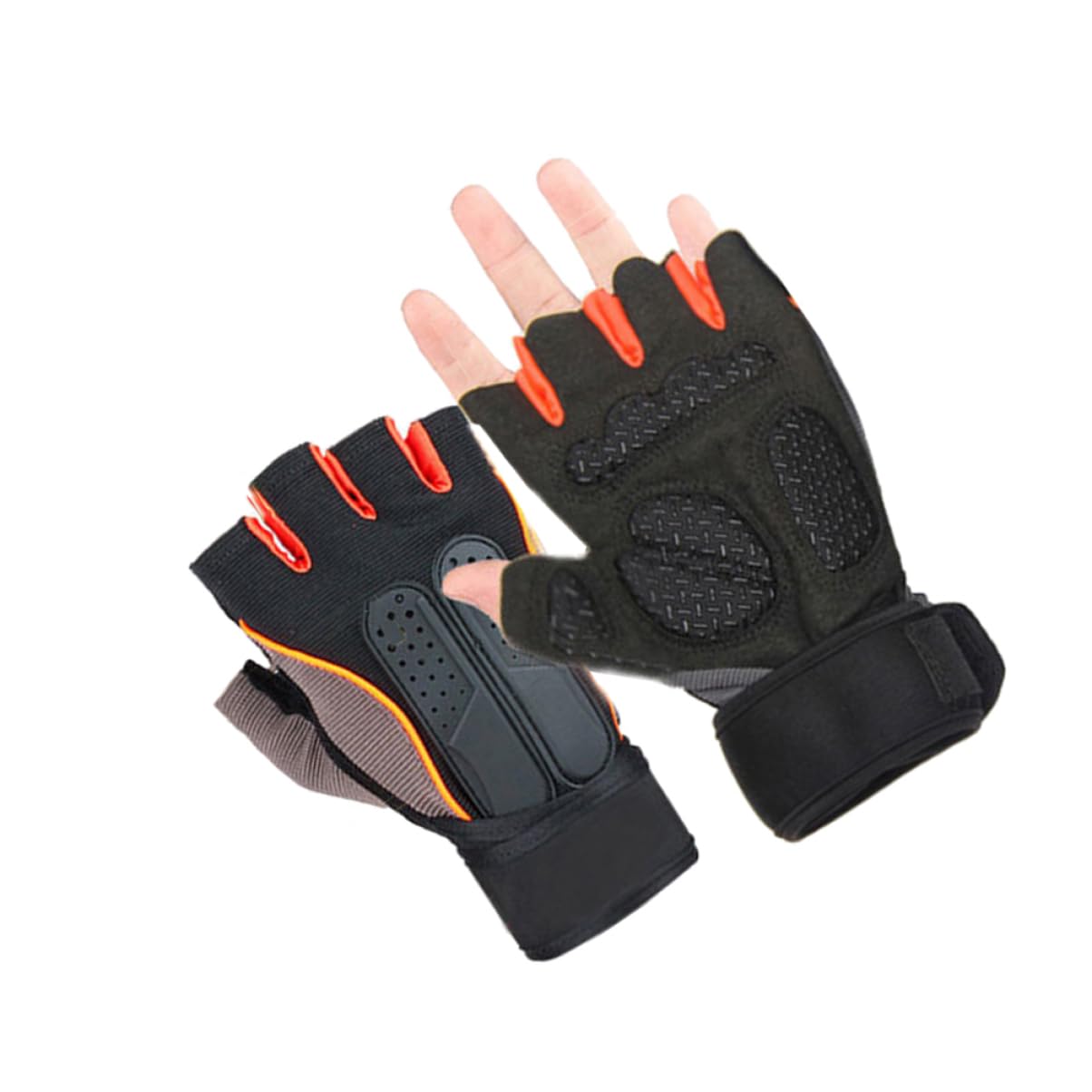 Toddmomy 3pares Guantes De Entrenamiento Al Aire Antideslizantes para Deportes Guantes De Media Dedos para Levantamiento De Pesas Soporte De Muñeca Diseño Transpirable y Absorbente De