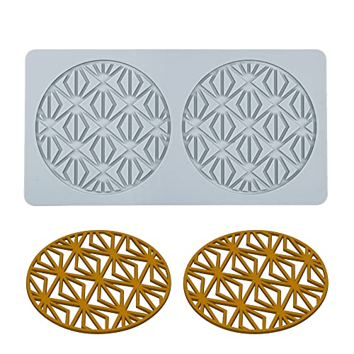 XiaoShenLu Pochoirs de décoration de gâteaux, modèles de décoration de Dentelle Creuse d'impression de gâteaux, 2 Trous Ronds avec Origami