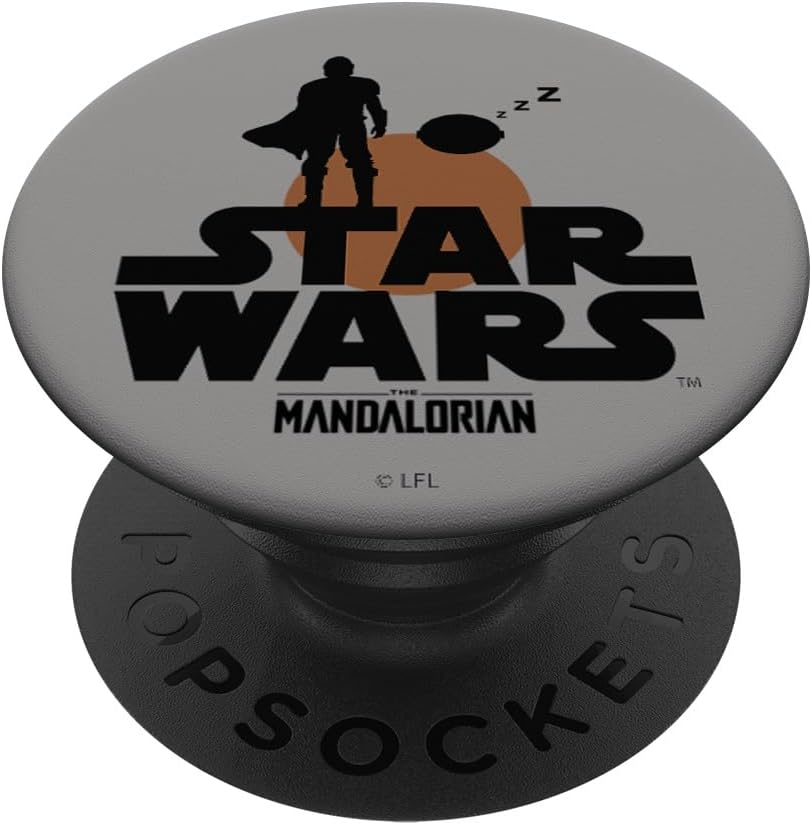 Star Wars The Mandalorian The Child Sleeping Silhouette PopSockets MagSafe PopGrip for iPhone