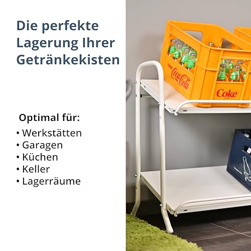 Getränkekistenregal für bis zu 6 Kisten, 74,5 x 95 x 40 cm