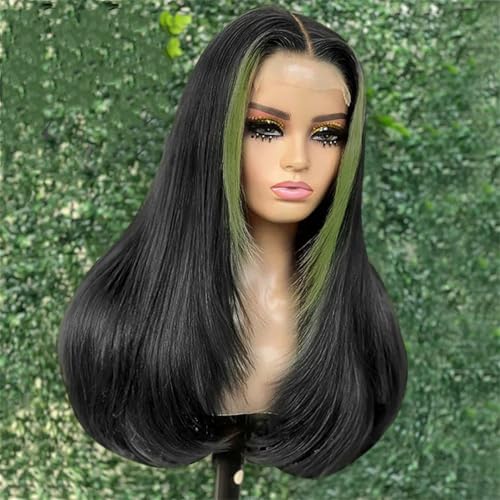 Perruque lace wig EN8 28 pouces dentelle 13x4x1 noire lisse cheveux longs pour femme