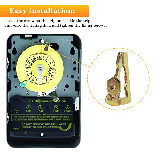 156T1978A Time Switch Replacement Trippers For Intermatic Fit T100 Series Timers 2 Pack (4 On / 4 Off / 8 Screws) #TOP4