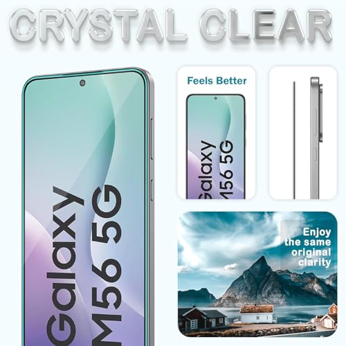 Image of Edge To Edge Screen Protector Tempered Glass For Samsung Galaxy M56 5G / Samsung Galaxy M56 With Easy Self-Installation Kit