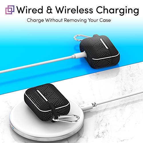 TALK WORKS Capa para AirPods Pro com chaveiro – Capa protetora rígida de silicone para AirPods – Cap