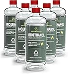 GREEN HAVEN 6L Premium Bioethanol Fuel for Fireplace - Bio Ethanol Liquid Fuel for Fires Pits, High Purity Clean Burning Liquid Indoor and Outdoor