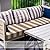 Newwiee 8Pcs Outdoor Stretch Cushion Covers Patio Stripe Sofa Cushion Cover Slipcovers Replacement Patio Furniture Couch Cushions Cover Chair Seat Cover Washable Soft Protector for Pet (Khaki)