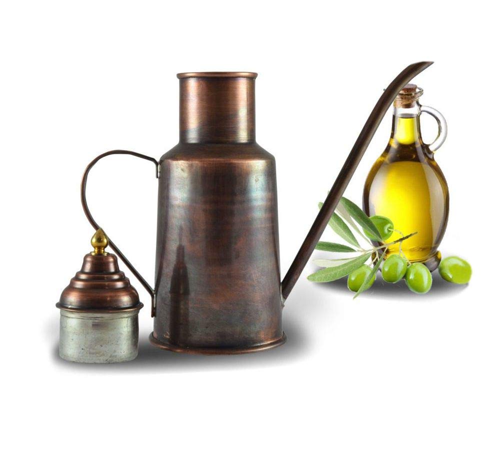 Shark 4807-3 Anatolia Gemlik Bakır Yağdanlık, Antik Bakır, 500 ml