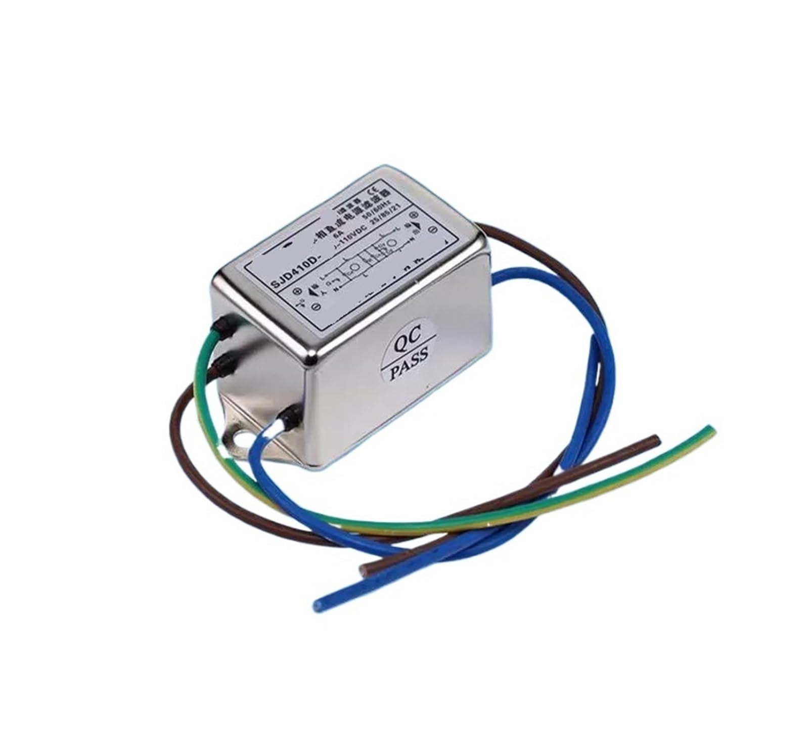 Filtro SJD410D de doble seccion que elimina interferencias en lineas de 12V y 24V