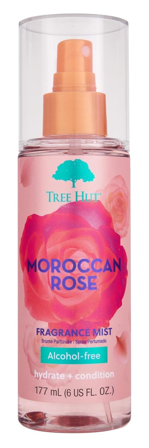 Tree Hut Moroccan Rose Hair & Body Mist, Alcohol-Free Body Spray, 6 Fl Oz