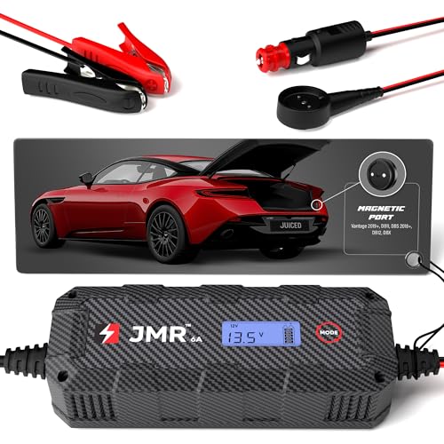 JMR Battery Charger for Aston Martin DB11 DBX Vantage DBS DB12 Trickle Charger Conditioner Maintainer (Magnetic Port, No Lithium Mode)
