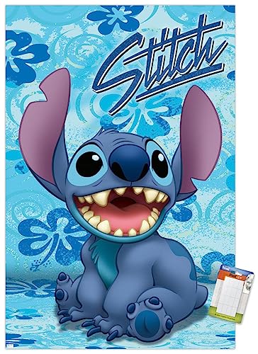 Disney Lilo and Stitch - Sitting Wall Poster, 22.37" x 34.00", Poster & Mount Bundle