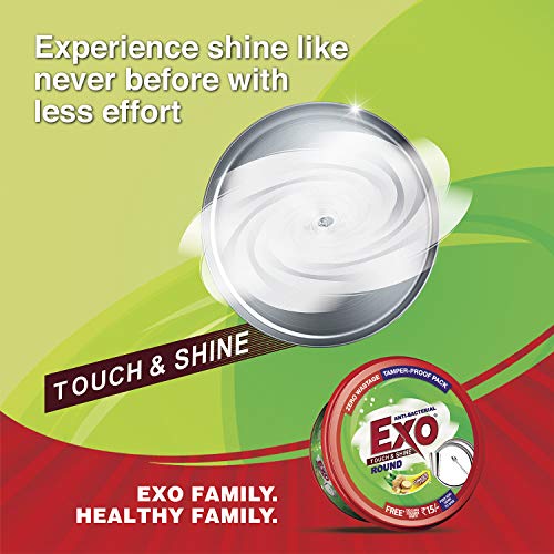 Image of Exo Anti-Bacterial Dishwash Bar 700gm X 4 | Power of Bio-Enzymes Removes Tough Grease |Complete Dishwashing Solution With Goodness of Ginger Germ-Fighter | Hygienic & Superior Cleaning