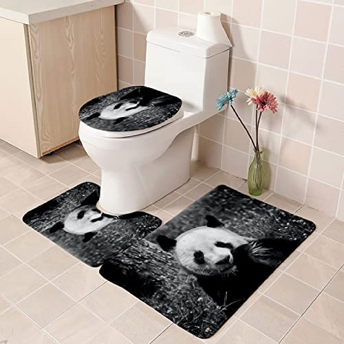 Badematten Set 3 teilig,Toilettenmatte Set,3er Badgarnitur Badezimmer Matte Set Dusch Bade Matte Vorleger Teppich 3D…