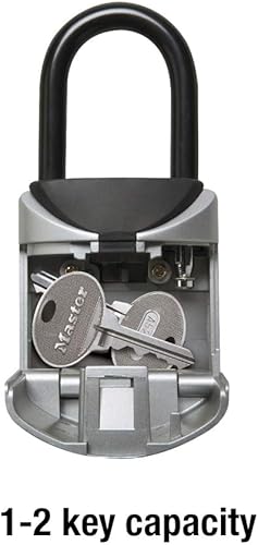 Vista 2 de Master Lock Lock Box, Set Your Own Combination Portable Key Safe, 2-3/4 in. Wide, 5406D,Black, Grey