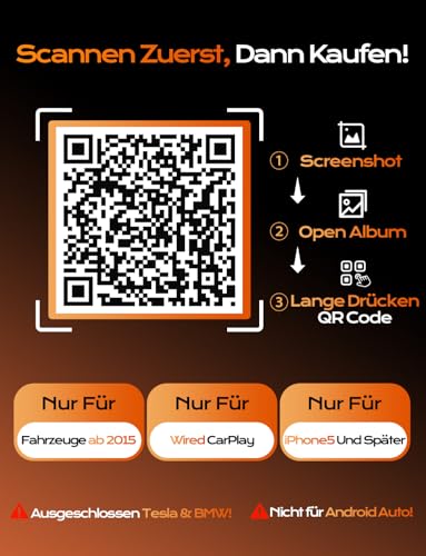 Cleviton für Apple Carplay Wireless Adapter, 3X Autoverbindung, Keine Latenz, Plug&Play, Wireless Carplay Adapter, 2026 Mini Car Play Kabellos Dongle für GPS-Geräte mit Navigation, USB A/C (Schwarz)