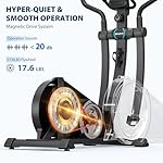 Dripex Elliptical Exercise Machine, Hyper-Quiet Magnetic Elliptical Machine for Home, Elliptical Training Machines with 16 Levels Resistance, 8KG Flywheel, Pulse Sensor, 15.3IN Stride - Image 3