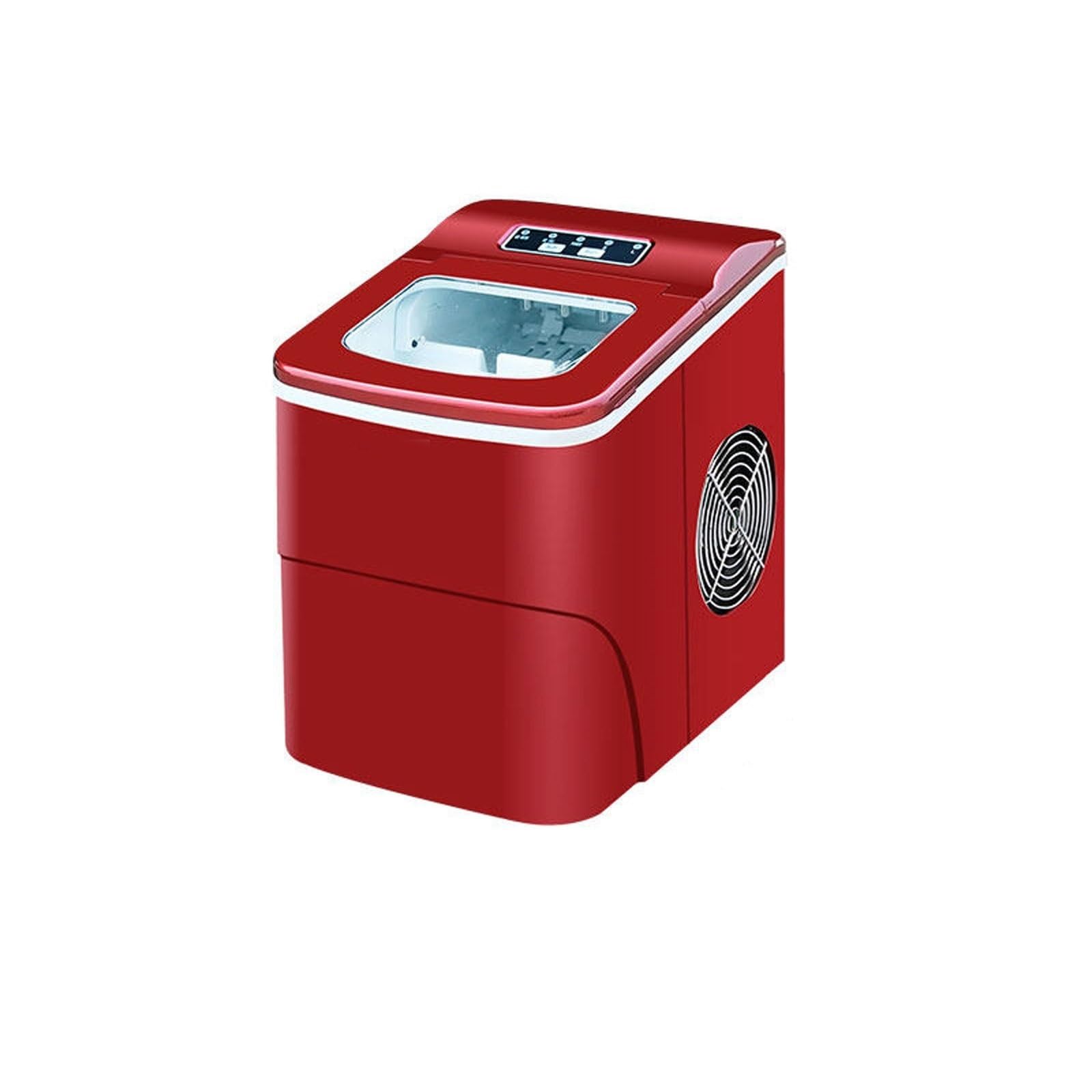 Machine à glaçons électrique automatique compacte cubique 15kg rouge