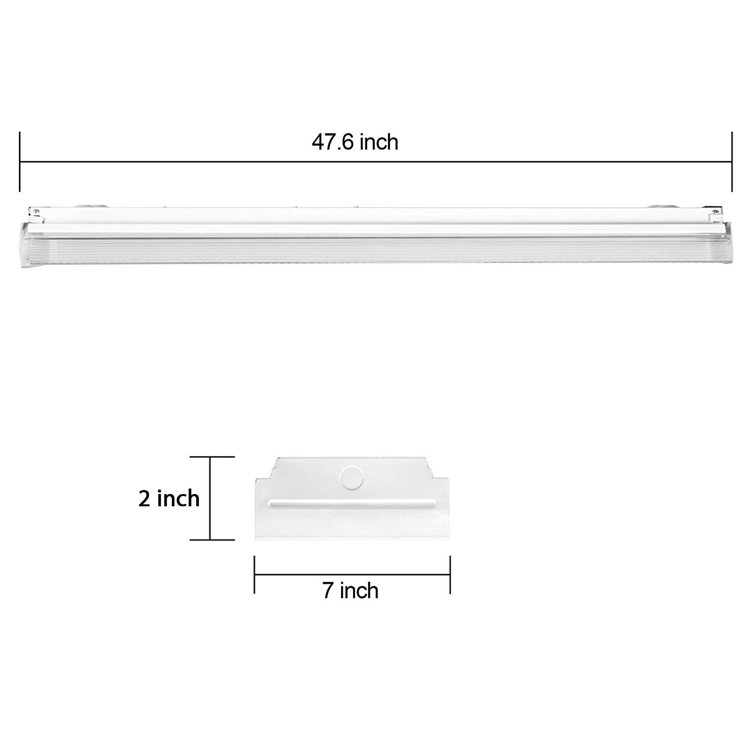AntLux 4ft LED Garage Shop Lights, LED Wraparound Light Fixture 50W