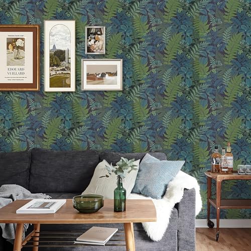 Papel de pared autoadhesivo botánico ConCus-T para tapar imperfecciones y decorar 7