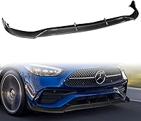 Vista 9 de Q1-TECH, borde de parachoques delantero compatible con Mercedes-Benz Clase C W206 C43 / C300 2022-2025, alerón de parachoques delantero, kit