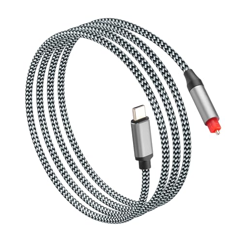 CERRXIAN Câble audio optique USB C vers 5FT, câble convertisseur numérique unidirectionnel de type C vers SPDIF, convertisseur audio unidirectionnel du signal audio de USB vers SPDIF UNIQUEMENT