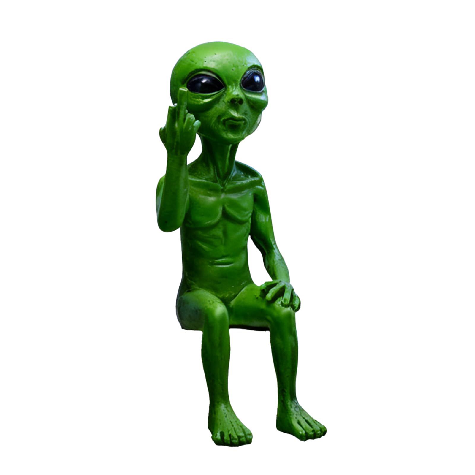 Novelty Alien Figurine - Home Office Bar Pub Game Room Desktop Shelf Workstation Coffee Table Ornament