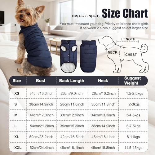 Abrigos navideña para mascotas el regalo ideal de invierno marca Asmea azul M 6