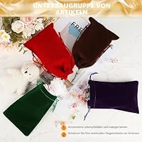 kayqbonke 15 Stück Samtbeutel Bunte, 15 Farben Samtsäckchen mit Kordelzug, 10x15cm Schmuckbeutel Geschenksäckchen, Samtbeutel Klein, Mini Beutel für Schmuck, Gunsten Ringe Hochzeiten Partys – Ansicht 6
