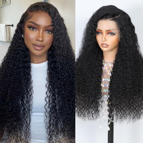 Gulenme 13x6 Deep Wave Lace Front Wigs Human Hair 200