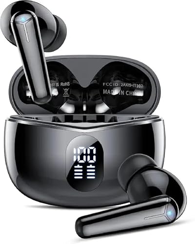 Cuffie Bluetooth, Auricolari Bluetooth 5.3 con 4 Mic, Cuffie Wireless
