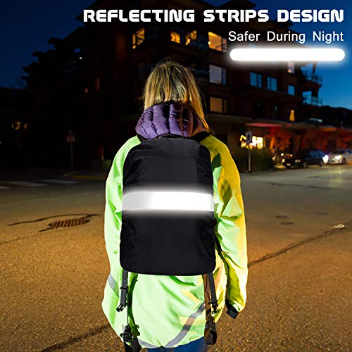 Heveer Rain Cover Backpacks Waterproof Rain Cover 40-50L with Adjustable Buckle Reflective Strips for Hiking Camping Cycling Pack of 2 - Image 4