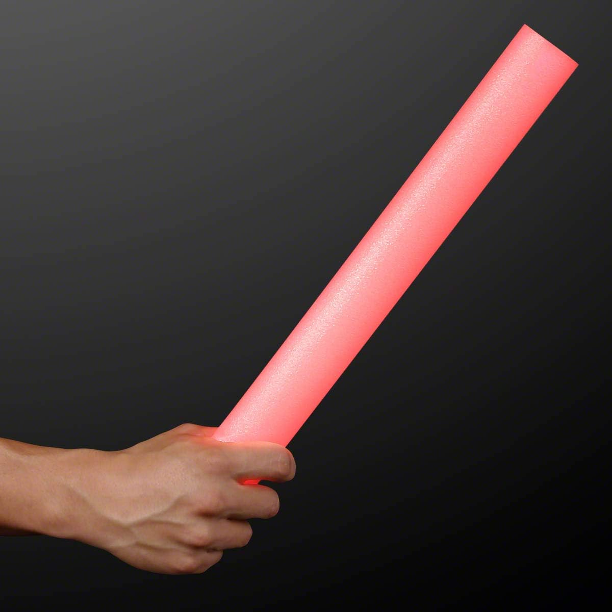 FlashingBlinkyLights Red Light Up LED Foam Cheer Sticks (Set of 12)