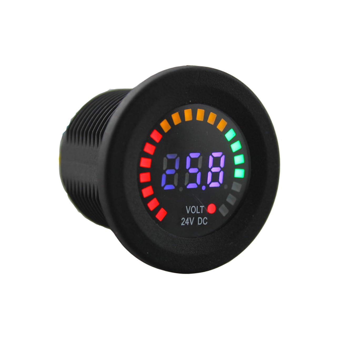 SOLUSTRE 24v Kleiner Digitalvoltmeter für Auto und Motorrad mit Blinkalarmfunktion und Kunststoffgehäuse 5-30v Eingangsspannung Kompakt für Fahrzeuganwendung