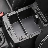 Savadicar JL Center Console Organizer Storage Tray for 2018-2019 Jeep Wrangler JL JLU & 2020 Jeep Gladiator JT Truck, Armrest Box Secondary Storage, Black