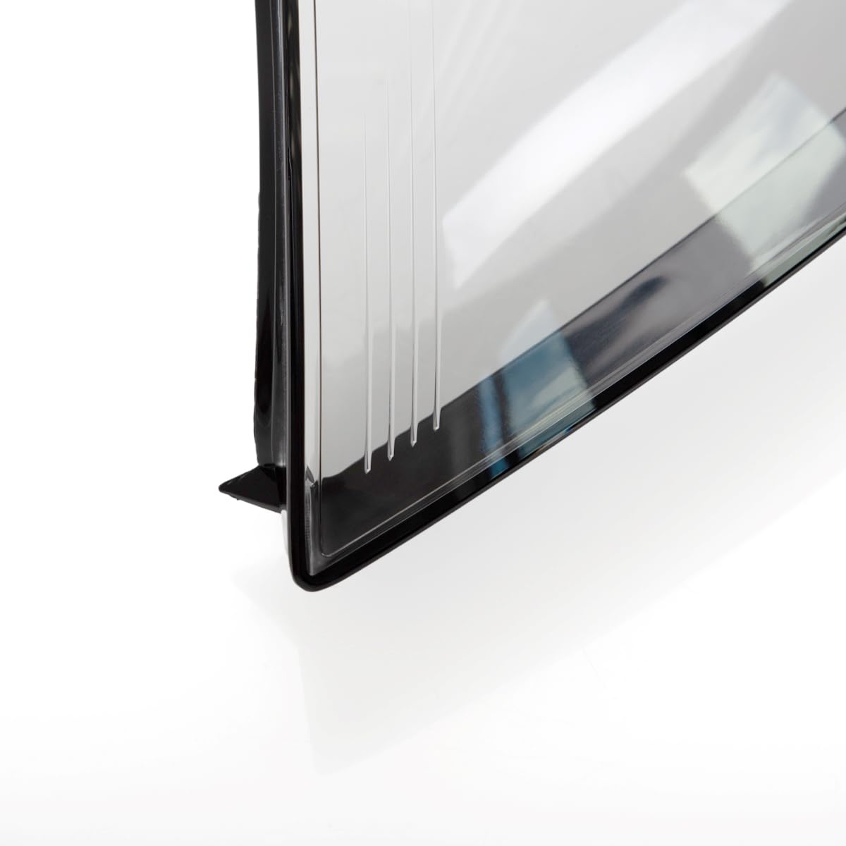 LST Scheinwerferglas Streuscheibe Frontlicht Abdeckung Glas links transparent schwarz kompatibel mit Audi A3 8P1 8P7 8PA Sportback Cabrio 2008-2012