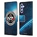 Head Case Designs Officially Licensed EA Bioware Mass Effect N7 Training Program 3 Badges and Logos Leather Book Wallet Case Cover Compatible with Samsung Galaxy A34 5G
