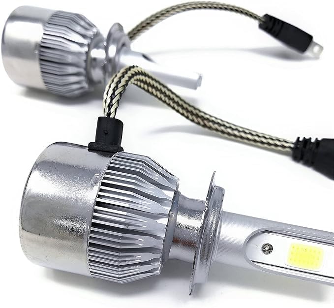 SQUADO Luci LED Auto C6 H7, 36W 3800LM, 6000K Bianco Freddo, Kit Lampadine per Fari Auto, Set di 2