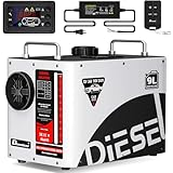 Dkenicor 8KW Diesel Heater, 9L Tank 12V/24V/110V/240V All in One Diesel Air Heater with LCD Switch, Remote Control, for Truck, RV, Home, Car, Campers, Boat, White(No Battery Only Tool)